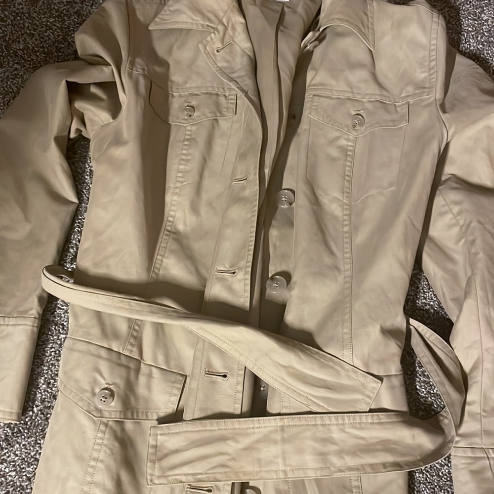 LOFT Tan Trench Coat - Picture 3 of 6